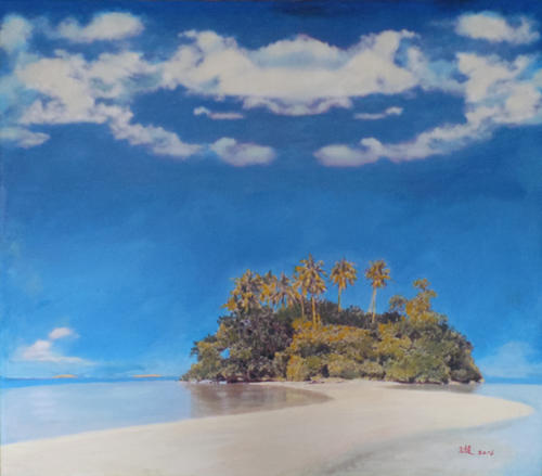 深蓝系列-椰林岛