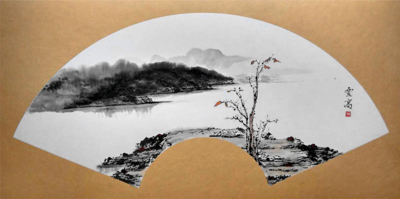 扇面山水小品